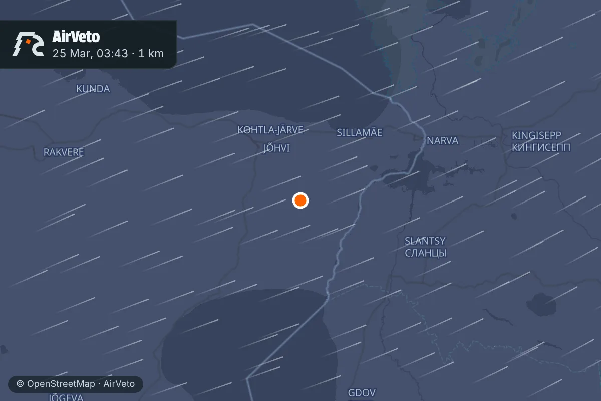 Wind at the time of: Ukrainian drone strikes Auvere power station, Estonia