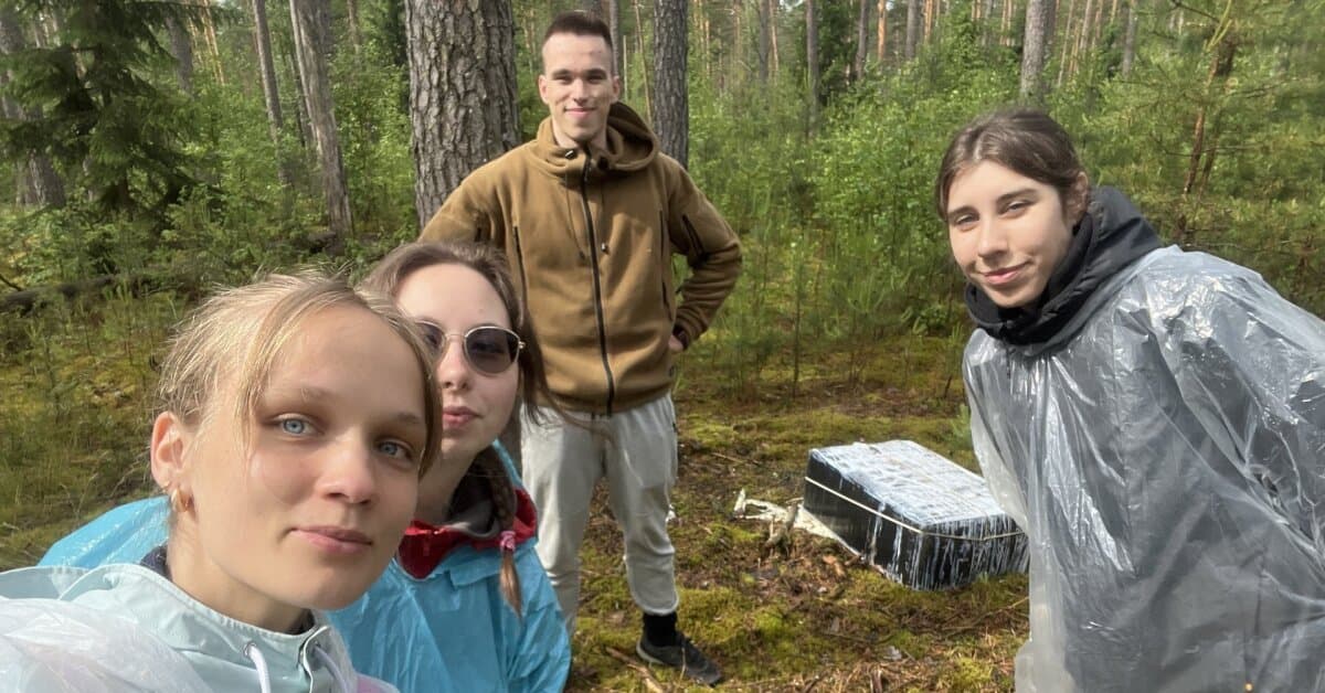Puvočiai balloon payload, Jun 2026 - students find cargo box