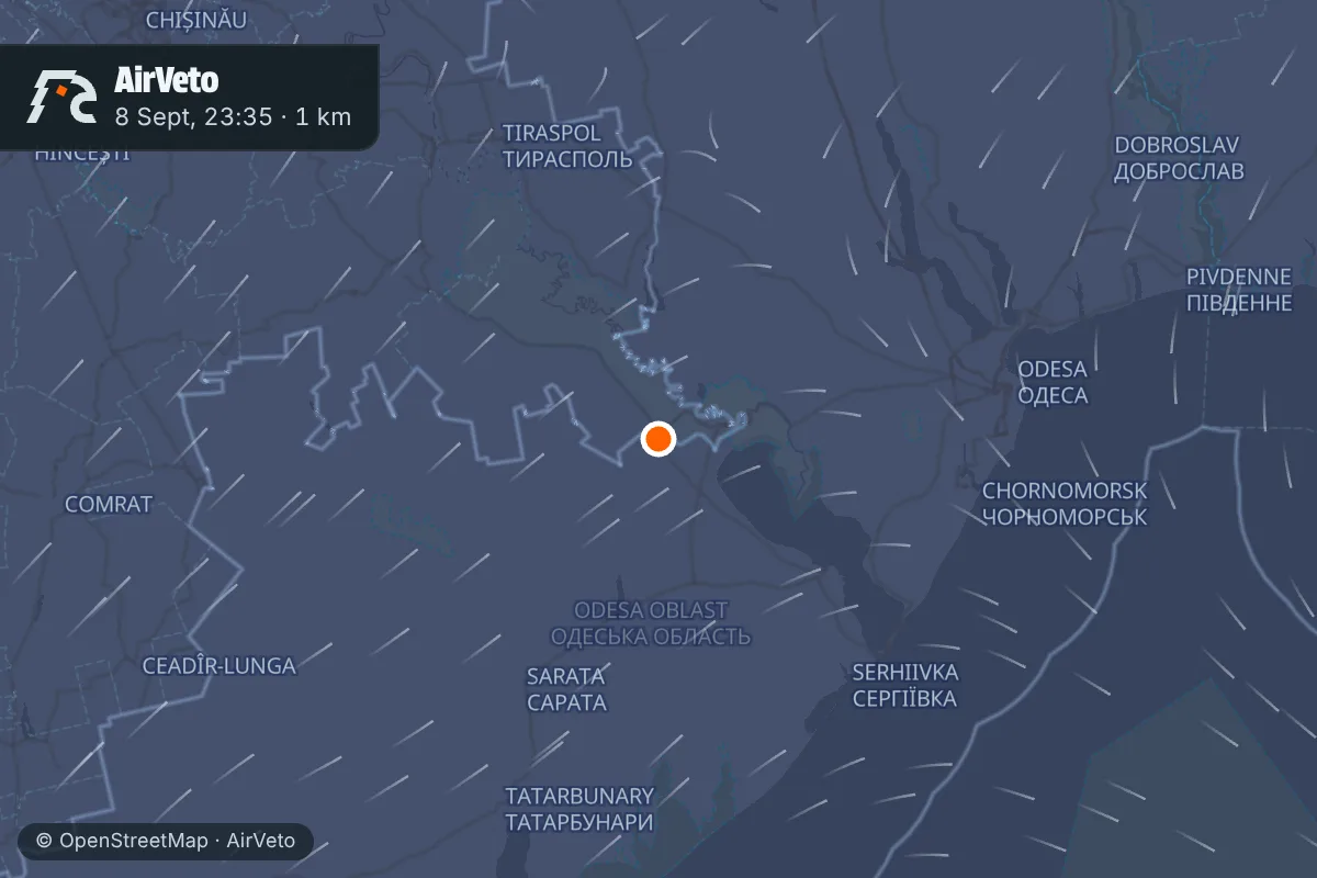 Wind at the time of: Starokozache border crossing drone strike, 9 Sep 2026