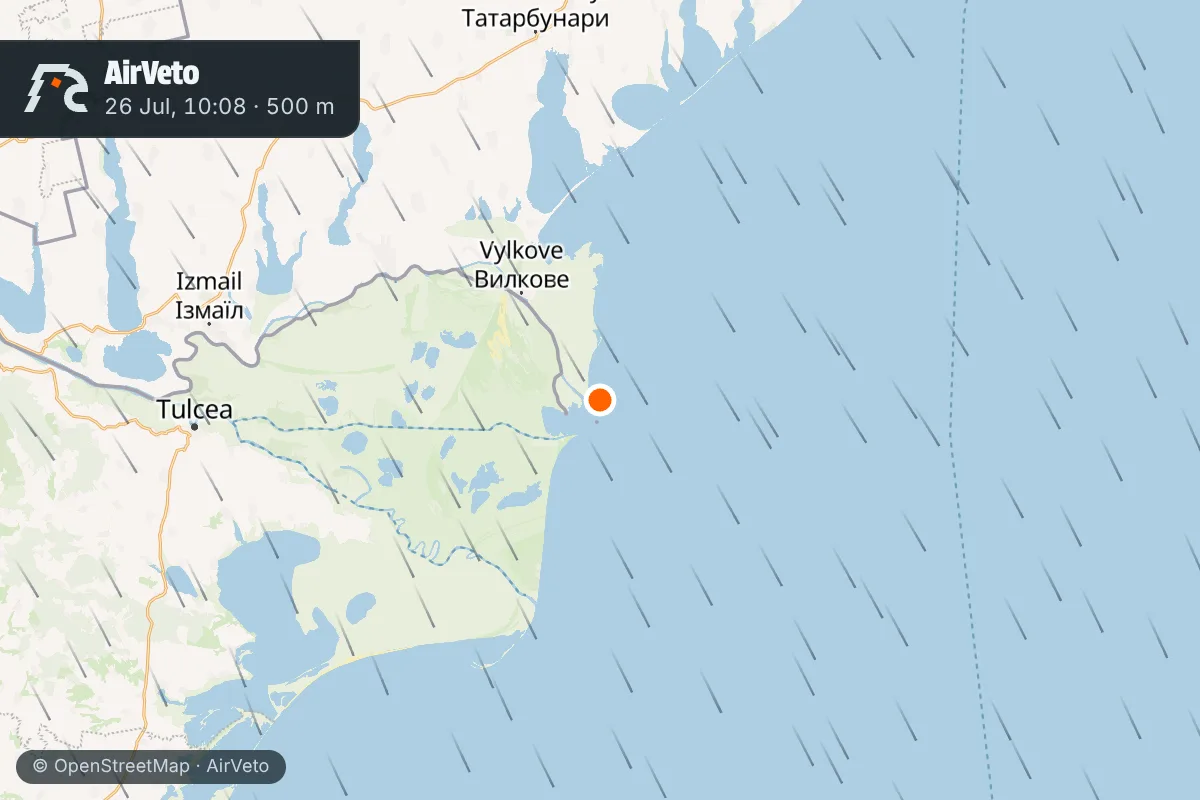 Wind at the time of: Romanian F-16 downs drone over Black Sea near Sulina