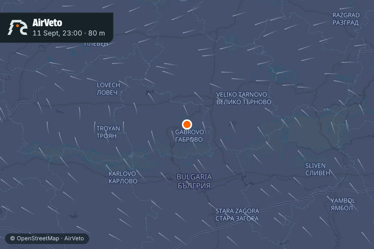 Wind at the time of: Gorni Varpishta munitions depot fire, 11 Sep 2026
