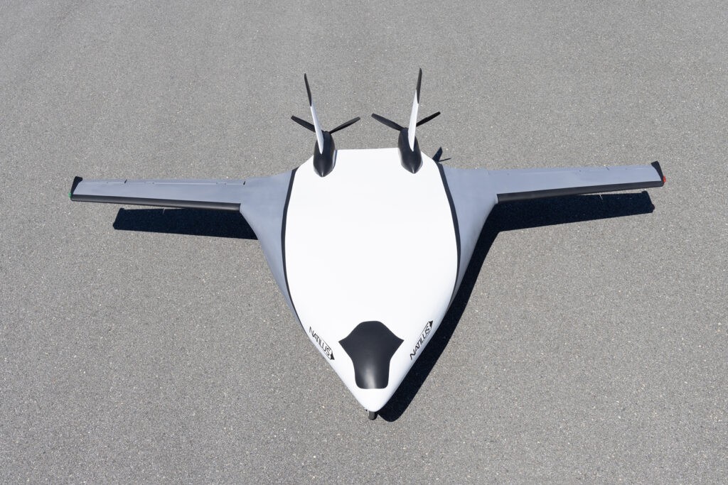 Natilus's subscale Kona prototype on a private Southern California runway, April 2023