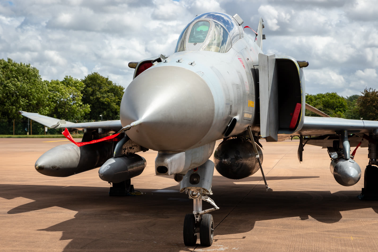 A Hellenic Air Force F-4E Phantom II on the ground, showing the same aircraft type flown by the 338th Squadron