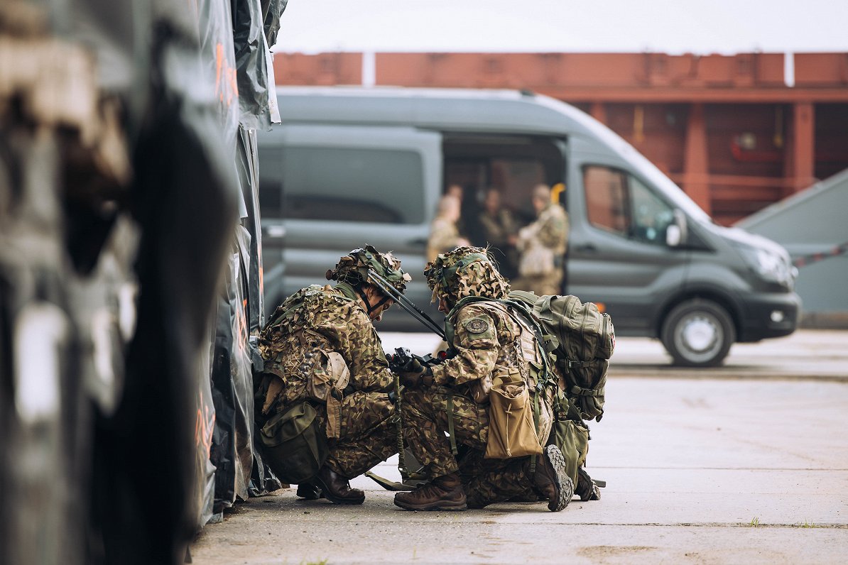 Latvian National Guard soldiers during Namejs 2026 urban training