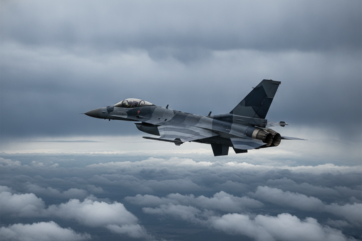 File photo — NATO F-16 fighter jet of the type used in Baltic Air Policing intercept missions